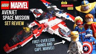 FIRST LEGO THANOS and CAPTAIN MARVEL: Avengers AVENJET SPACE MISSION Set 76049 REVIEW