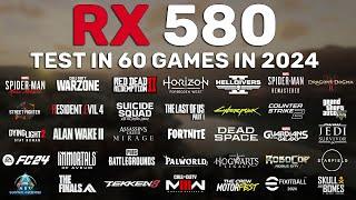 RX 580 Test in 60 Games in 2024 - FSR 2 & FSR 3 FG OFF/ON