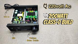 How to Build a 220V AC 100W+100W Stereo Amplifier Using Dual TPA3116D2 Gold-A542 Class D Amplifier