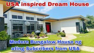 Modern Bungalow Dream house ng ating subscribers from USA / ganda ng bahay nito open concept!