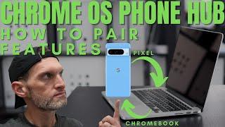 How To Pair Your Android Phone To Chromebook Chrome OS Phone Hub Review Google Pixel 8 Pro Setup