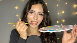 Asmr| Spit Painting You With Edible paint️‍(mouth sounds, face brushing)