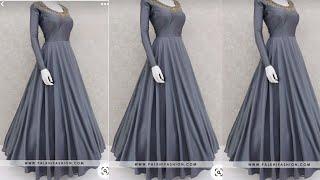 umbrella gown cutting/long frock dress cutting stitching/floor length gown ki cutting/frock gown cut