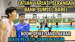 SANDI AKBAR BUAT PELATIH KAGUM || LATIAN VARIASI SERANGAN BANK SUMSEL BABEL JELANG PROLIGA 2023