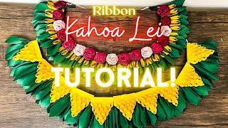 How to Make Tongan Style Kahoa Leis with Ribbon!