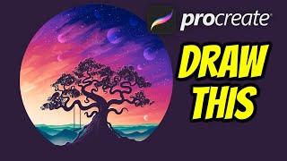 Draw this Curly tree in Procreate - Tutorial 188