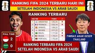 Ranking FIFA Terbaru 2024 Setelah Indonesia vs Arab Saudi - Jadwal Timnas Indonesia