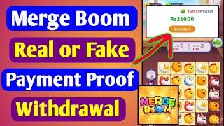 Merge Boom app Real or fake | Payment proof | Withdrawal