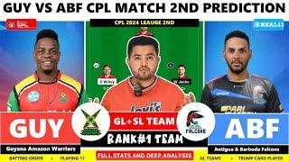 ABF vs GUY Dream11, ABF vs GUY Dream11 Prediction, Antigua vs Guyana 2nd T20 Match Prediction