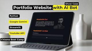 Streamlit Portfolio Site with an AI Bot | Showcase | CVzone Bootcamp  @murtazasworkshop