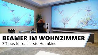 3 Tipps für Heimkino Einsteiger: Das erste Heimkino mit Beamer im Wohnzimmer.