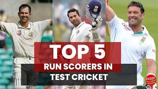 Top 5 Run Scorers in Test Cricket! Who Holds the Record? #cricket #cricketplayer