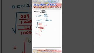 Square root of 0.289 by 0.00121||Square roots and Cube roots|| CBSE || CLASS8 || CLASS9 ||PASHA sir