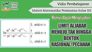 Limit Tak Hingga Bentuk Rasional Matematika Peminatan Kelas 12