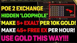 POE 2 In-Game Exchange HIDDEN Arbitrage!! | HOW TO MAKE Free Exalts Using Your Gold!