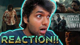 KABZAA Official Teaser | REACTION!! |Upendra|Kichcha Sudeepa|Shriya Saran|R.Chandru|Ravi Basrur