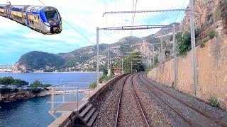  4K  Ventimiglia -  Monaco -  Grasse, cab ride on the French riviera [09.2022]