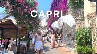 [4K]Italy Summer Evening Walk: Center of Capri, Belvedere Tragara, Dinner at Le Botteghe 2022