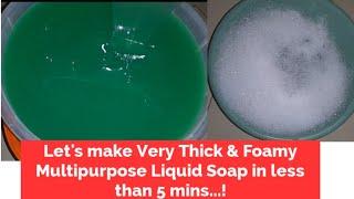 How to make Best quality Multipurpose Liquid Soap Formula. Dish washing Liquid, Laundry Detergent.!