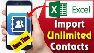 How to Transfer Contact Details From Excel to Mobile Phone | Import Contact Number in Cell Phone