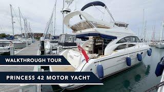 Princess 42 Walkthrough Tour! Stunning High Quality Motoryacht c£300k - Amazing Mini Superyacht!