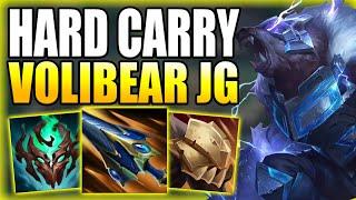 THIS IS HOW YOU CAN HARD CARRY SOLO Q GAMES WITH VOLIBEAR JUNGLE! - Gameplay Guide League of Legends