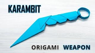 Origami KARAMBIT - How to make karambit from paper easy