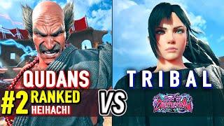 T8  QUDANS (#2 Ranked Heihachi) vs T R I B A L (Nina)  Tekken 8 High Level Gameplay