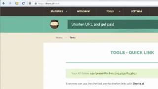 Shorte.st tutorial - Quick Link