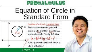 EQUATION OF CIRCLE IN STANDARD FORM | PROF D