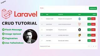 Laravel CRUD Tutorial | File Upload, Flash Message, Pagination || Laravel Tutorial for Beginners