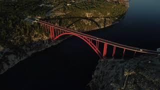 Bungee Jumping off Maslenica Bridge at Sunset | Epic Drone Footage