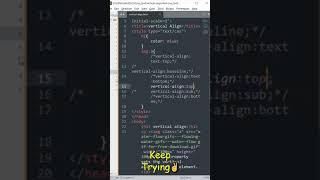 Vertical align in css - how to use vertical align property - vertical align #shorts #shortvideo