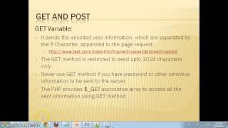 PHP Tutorial - GET and POST variables