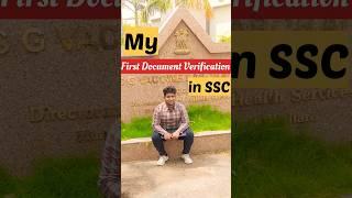 My First Document Verification in SSC #shorts #ssc #dv #ssccgl #chsl #dumraontv #abhinay_maths