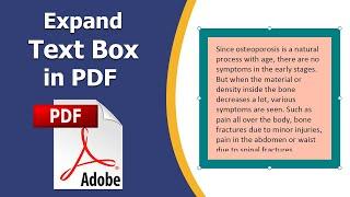 How to expand a text box in pdf using adobe acrobat pro dc