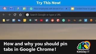 How and why you should pin tabs in Chrome.