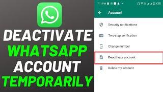 How to temporarily deactivate your whatsapp account without deleting it?