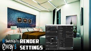 SKETCHUP IT | How to Set V-Ray 5 (Vray ) High Quality Render Settings Sketchup 2021 Vray 5 Next