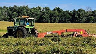 Mowing hay #tractorpower #farmequipment #farm #johndeere #farmmachinery