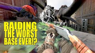 Raiding The WORST Base Ever!? (Raiders/pvp)- Ark: Survival Evolved - Ep.55