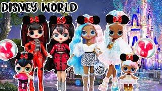 LOL OMG Sugar & Spice Family Vacation To Disney World Park! Part 1 Dollta Airlines
