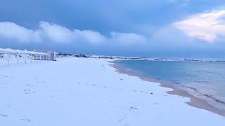 Тарханкут и Оленевку засыпало снегом