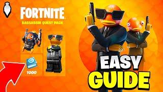 How To COMPLETE ALL BASSASSIN CHALLENGES in Fortnite! (Contract Giller Quests Pack Guide)