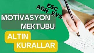 ESC Motivasyon Mektubu Nasıl Olmalı | Avrupa Gönüllü Hizmeti EVS / AGH