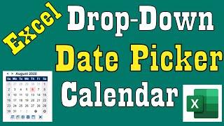 How to Easily Add Date Picker Calendar Drop Down in Microsoft Excel: Popup Calendar for Excel (Easy)