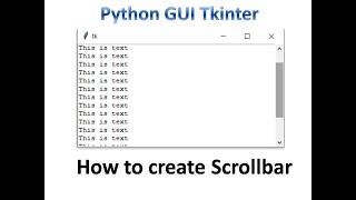 Scrollbar in Tkinter | Python Tkinter GUI Tutorial part14