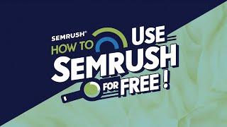 How to use SEMrush for free | How to make SEMrush account in 2024