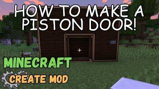 How to make a piston door - Create mod Minecraft