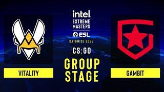 Vitality vs Gambit – Map 1 [Mirage] - IEM Katowice 2022 - Group Stage